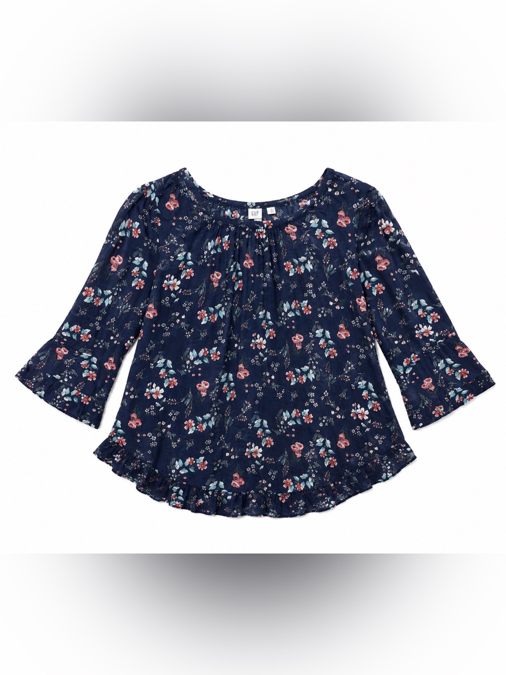 GAP quarter-length sleeve floral top
